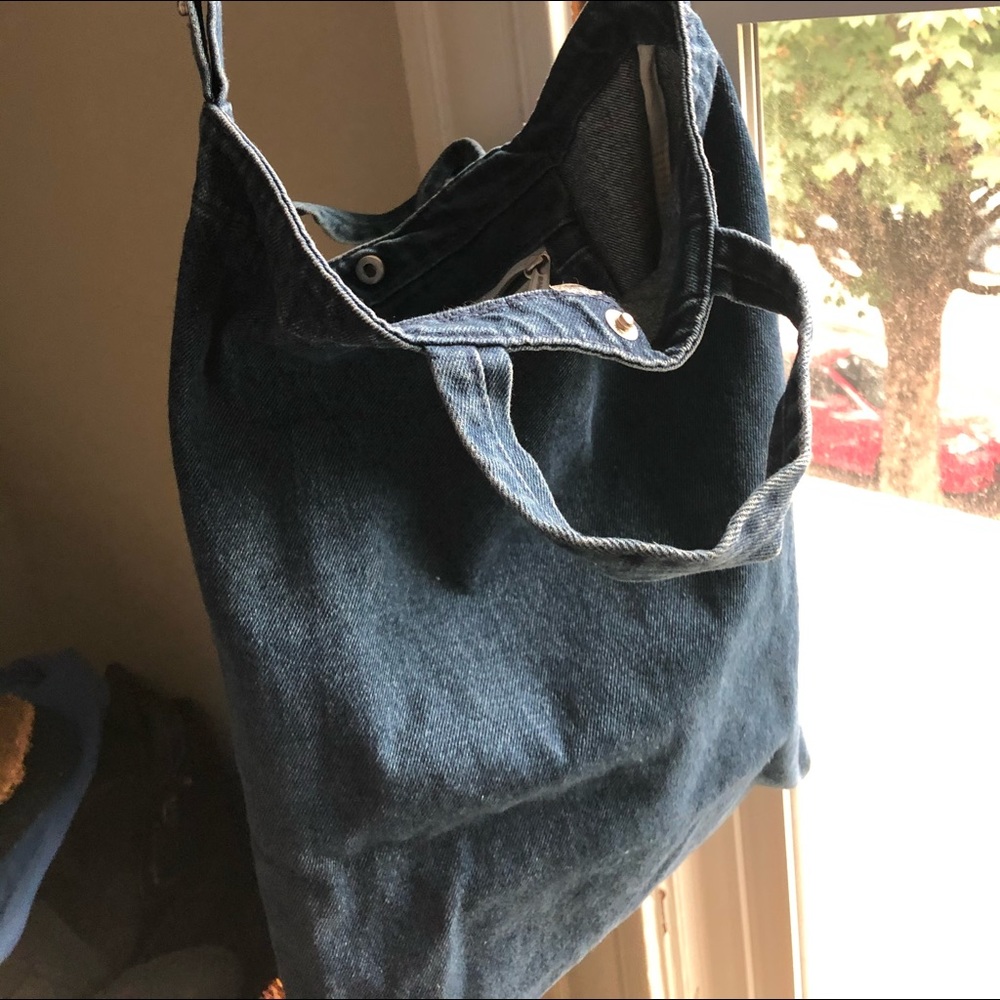 Denim baggu bag